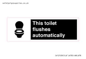 This toilet flushes automatically
